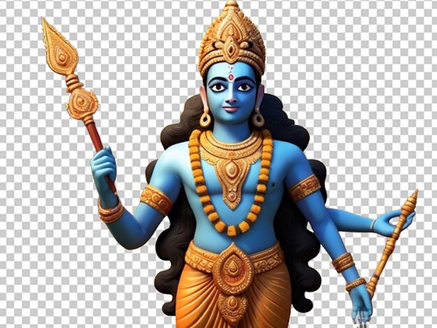 PSD imagem de desenho animado 3d da divindade hindu rama