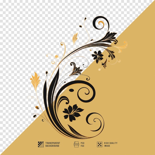 Imagem de elementos de design decorativos sem fundo em qualidade HD