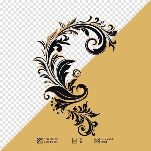 Imagem de elementos de design decorativos sem fundo em qualidade HD