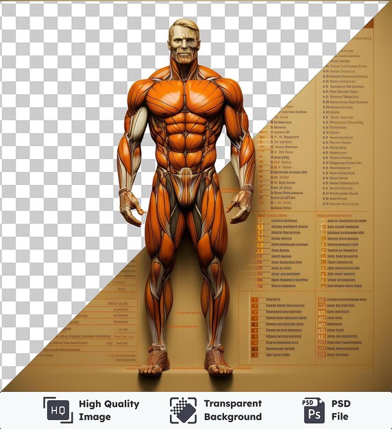 PSD imagem de gráfico fotográfico realista do músculo humano de kinesiologist_s