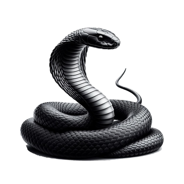 PSD imagem de ícone de vetor de cobra negra