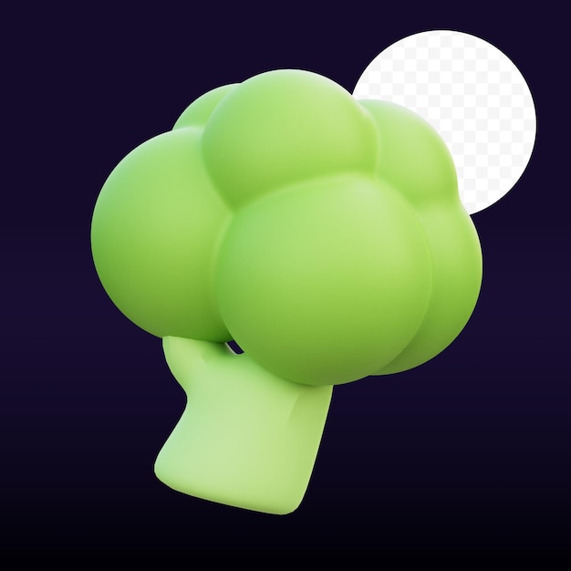 Imagem de ilustração de brócolis 3D