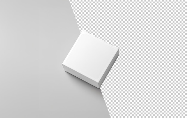 PSD imagem de maquete de caixa branca em branco do psd isolada