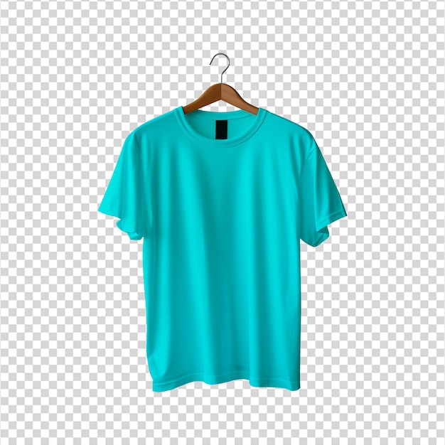 PSD imagem de maquete de vista frontal de camiseta azul png