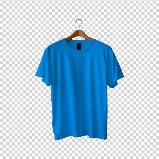 PSD imagem de maquete de vista frontal de camiseta azul png