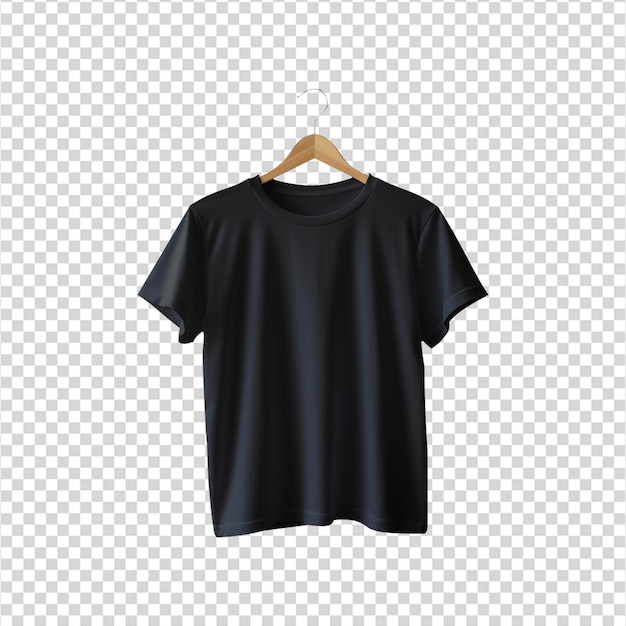 PSD imagem de maquete de vista frontal de camiseta preta png