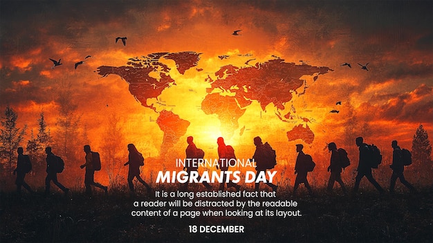 Imagem de mídia social para o Dia Mundial da Migração