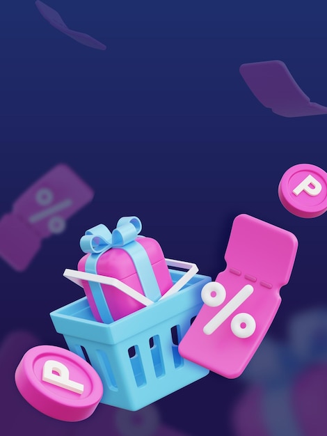 imagem de modelo de banner web de evento de compras