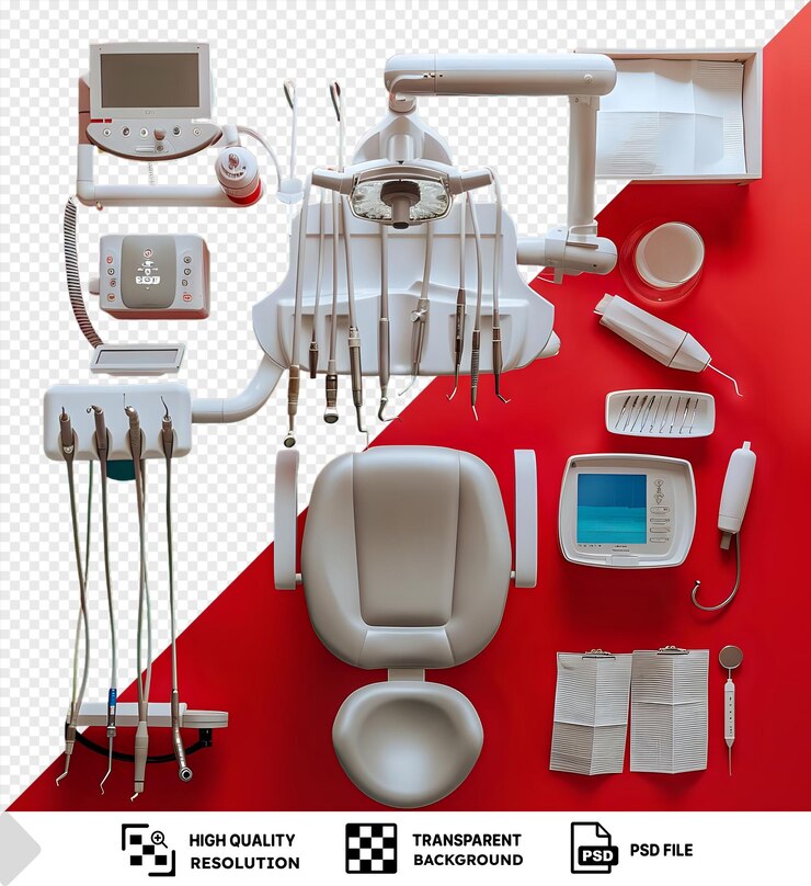 PSD imagem de psd de perto equipamento médico na clínica dentária png psd