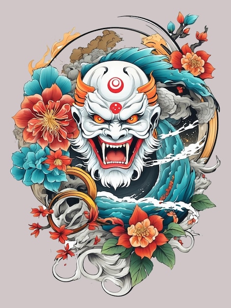 PSD imagem de tatuagem japonesa