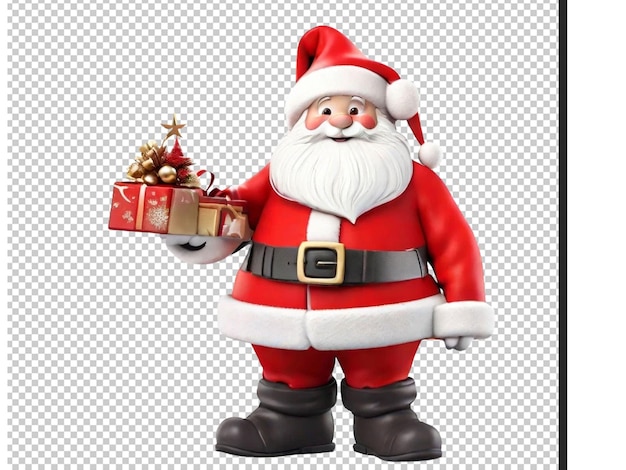 PSD imagem de um papai noel em 3d