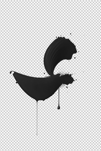 PSD imagem de uma explosão de tinta preta