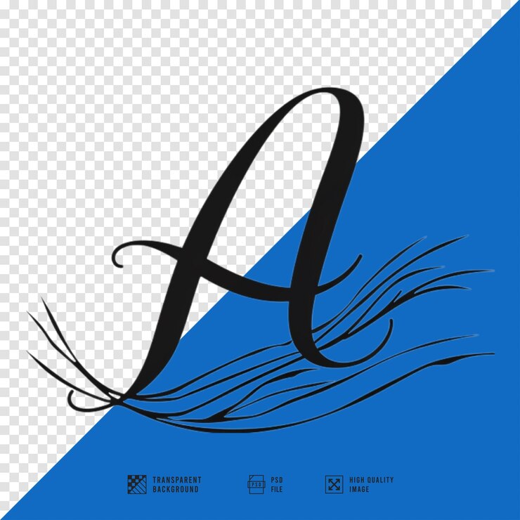 PSD imagem de uma letra elegante um padrão sem fundo em qualidade hd