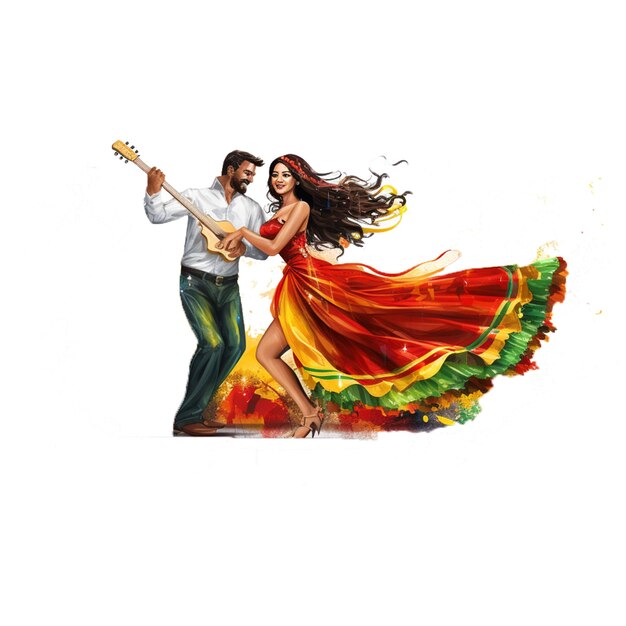 PSD imagem do ícone da dança dandiya