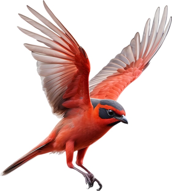 PSD imagem em close-up de um pássaro crimson chat.