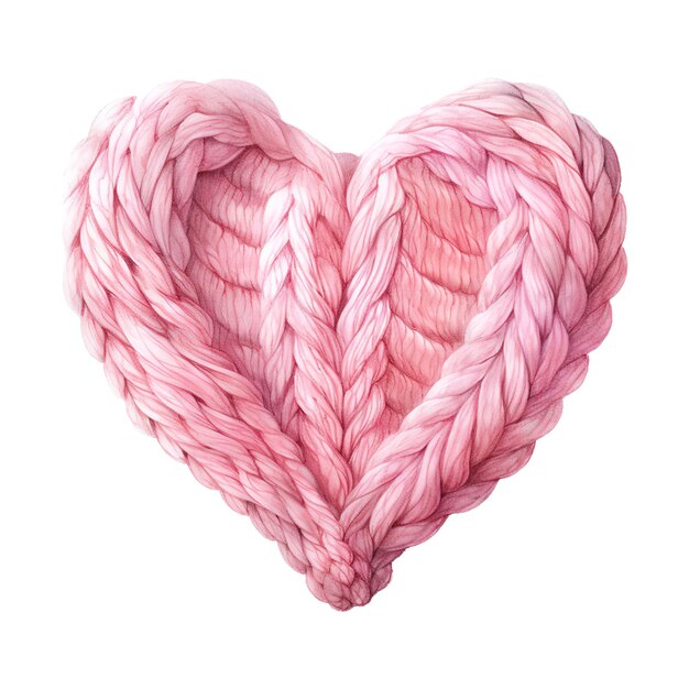 PSD imagem gerada por ia de fio rosa em forma de coração