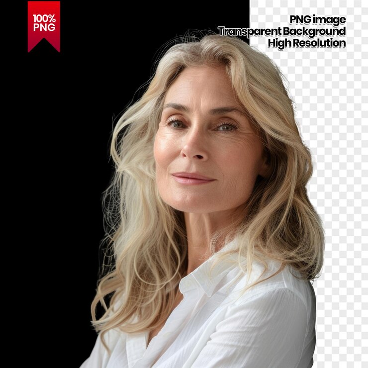 PSD imagem png de alta resolução de uma mulher loira com um fundo transparente