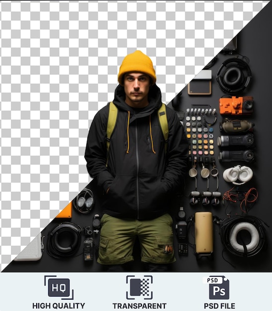 PSD imagem premium de conjunto de equipamentos profissionais de fotografia de concertos