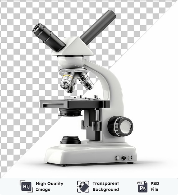 PSD imagem premium de microscópio fotográfico realista de analista forense