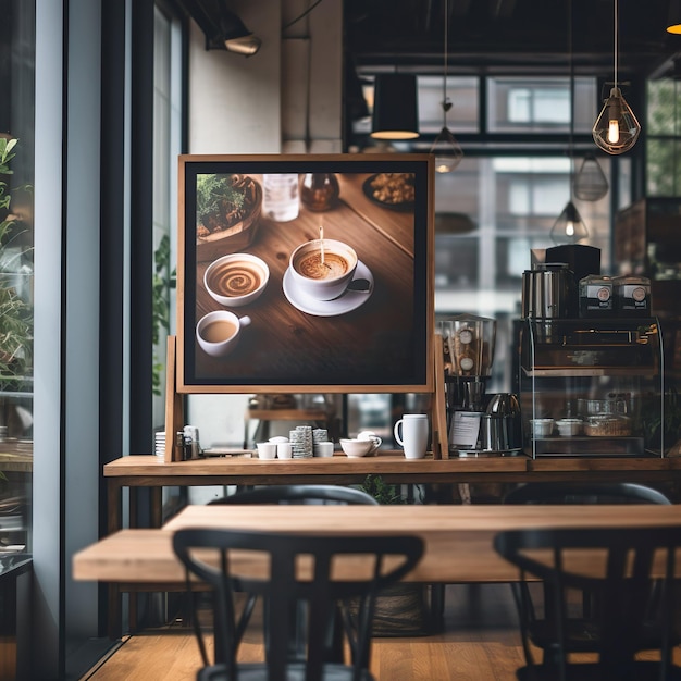 Imagem PSD para um banner em um restaurante ou uma cafeteria