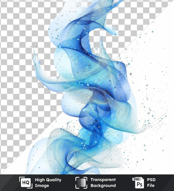 PSD imagem psd transparente abstrato símbolo vetor de onda digital cor azul binária em um fundo isolado