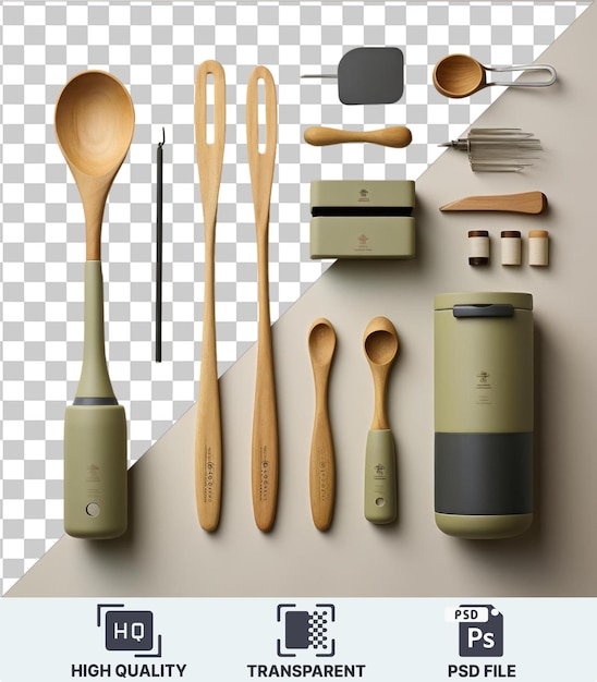 PSD imagem psd transparente conjunto de ferramentas de cozinha gourmet francesas