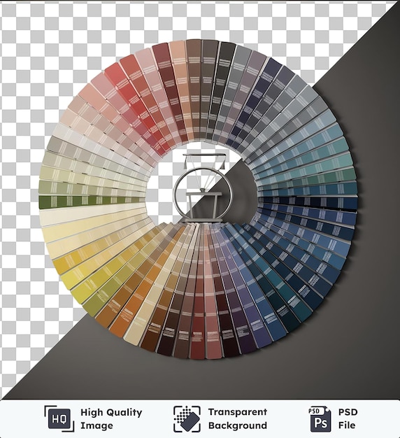 Imagem psd transparente fotográfica realista amostras de cores do designer de interiores