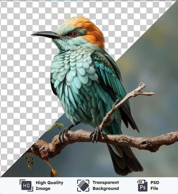 PSD imagem psd transparente fotográfica realista de observação de aves de ornitólogo