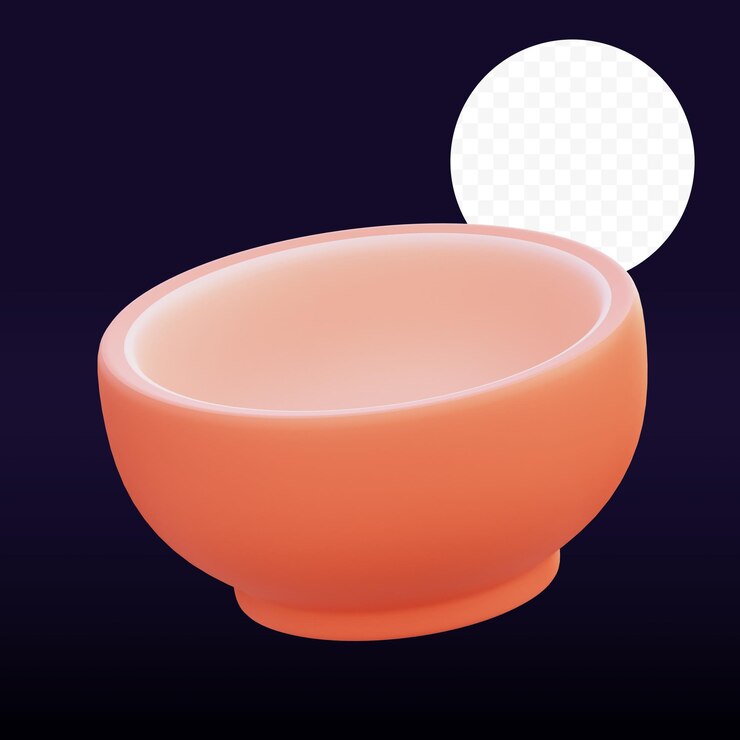 PSD imagem renderizada em 3d da tigela
