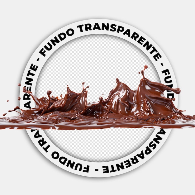 PSD imagem sem fundo de um chocolate líquido