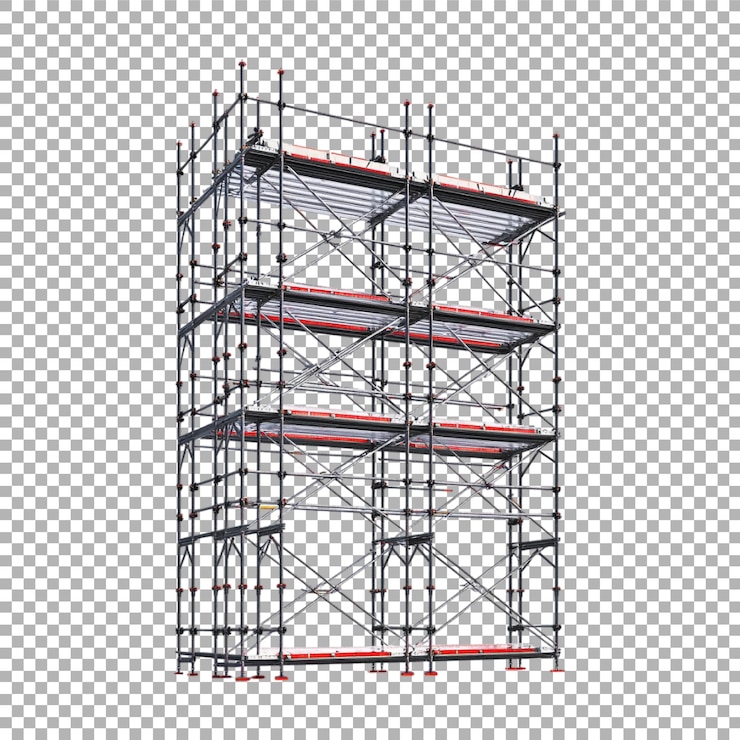 PSD imagem transparente ou png de andaime de vários níveis