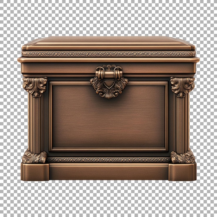 PSD imagem transparente ou png de caixa colorida de cobre
