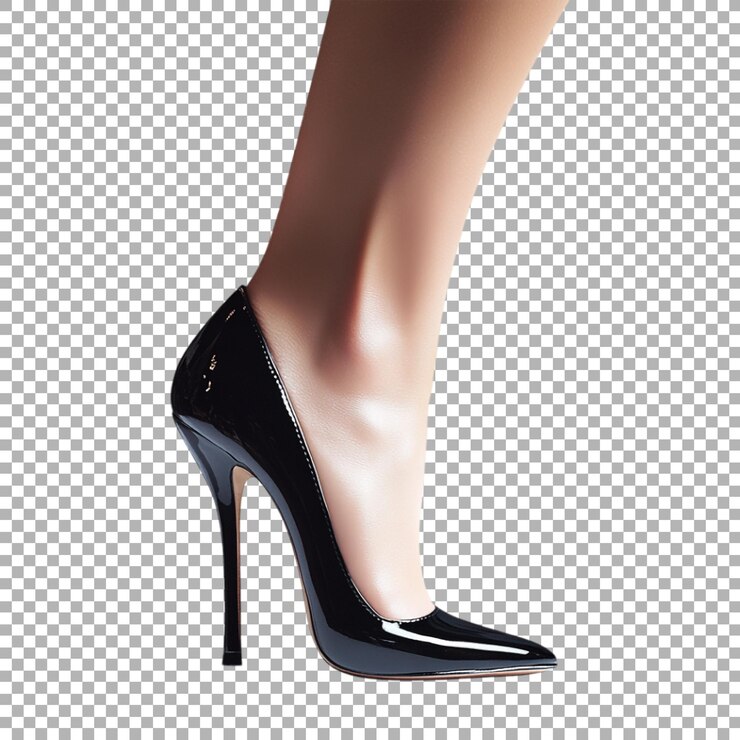 PSD imagem transparente ou png de sandálias pretas de salto alto para mulheres