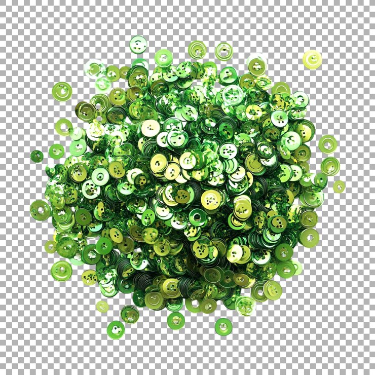 PSD imagem transparente ou png de sequinas verdes