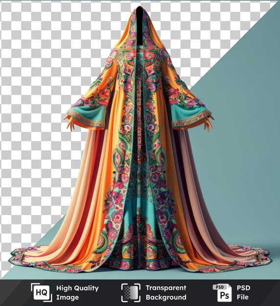 PSD imagem transparente psd ramadan kaftan tradicional na forma de uma mulher