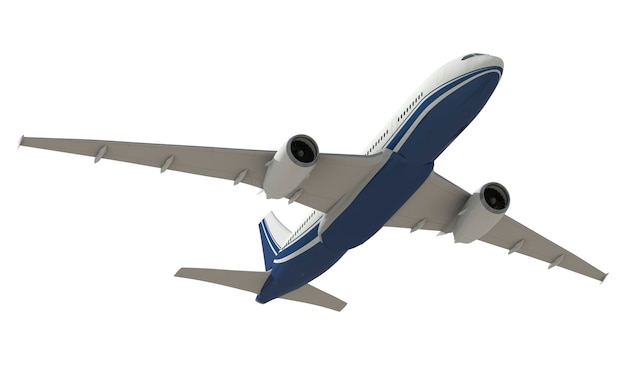 Imagem tridimensional de um avião