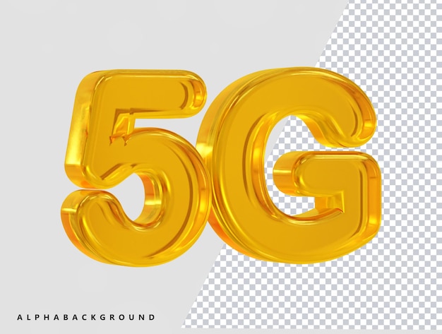 una imagen 3D amarilla y naranja de un gran número de 5