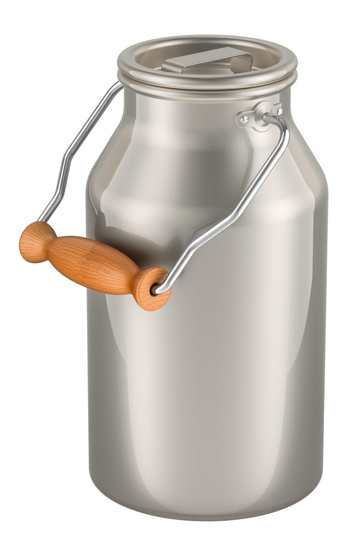 PSD imagen 3d de la lata de leche con mango aislada sobre un fondo transparente