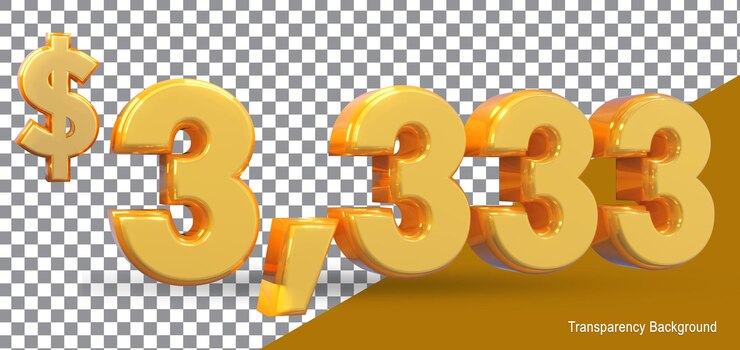 PSD una imagen 3d de un número amarillo sobre un fondo negro con un texto rojo y amarillo