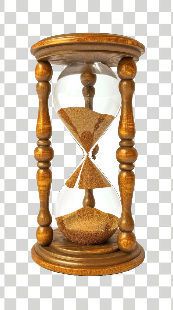 una imagen en 3D de un reloj de arena