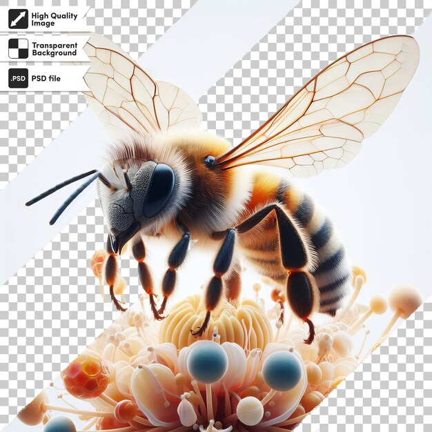 PSD una imagen de una abeja con una imagen de un abeja en él