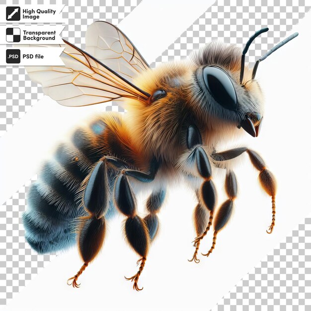 PSD una imagen de una abeja con una imagen de un abeja