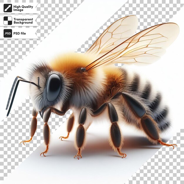 PSD una imagen de una abeja con la palabra abeja en ella