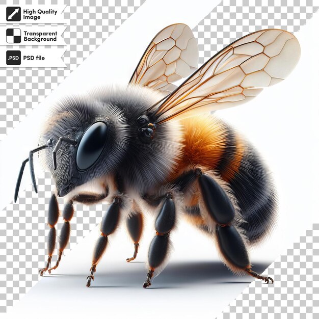 PSD una imagen de una abeja con la palabra abeja en ella