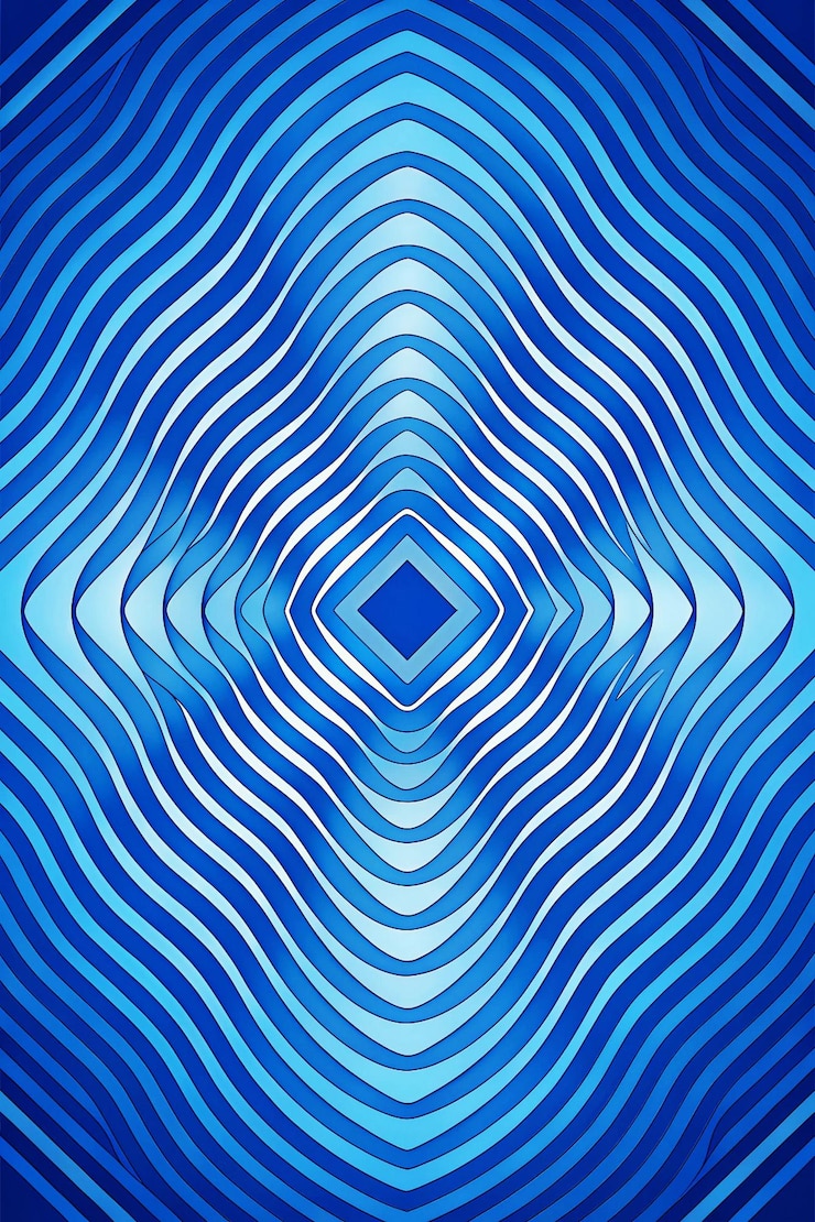 PSD imagen abstracta con un patrón geométrico azul y blanco