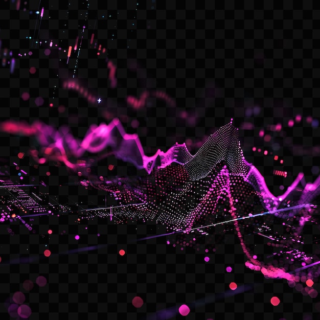 PSD una imagen abstracta púrpura y rosa de una hoja con puntos púrpuras y rosas