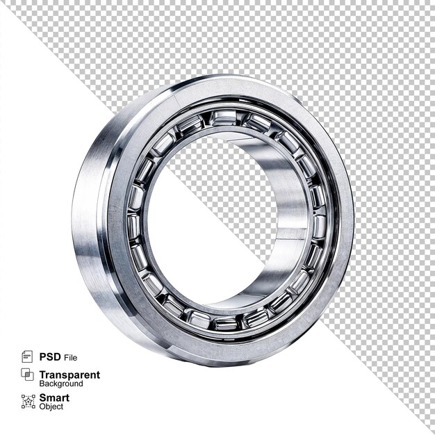 Imagen aislada de alta resolución de un anillo de rodamiento de bolas con bordes afilados