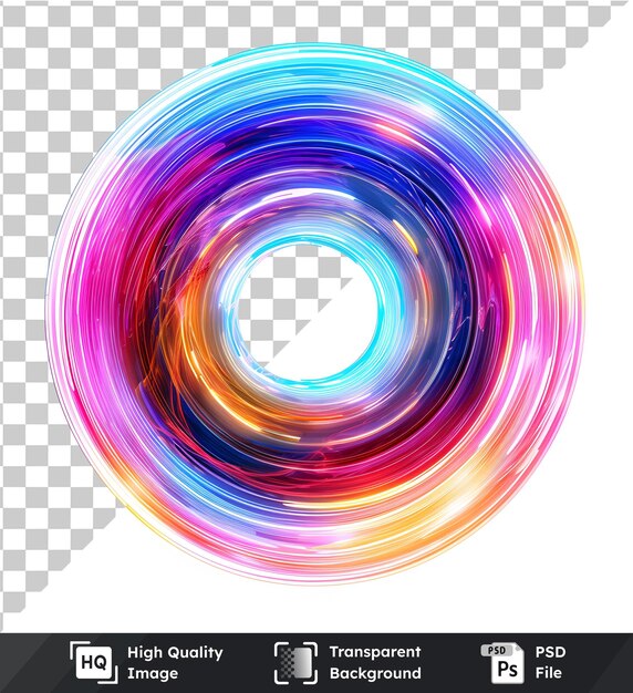 Imagen aislada de un círculo abstracto colorido con un centro blanco