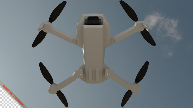 PSD imagen aislada de maqueta de renderización 3d de un avión no tripulado