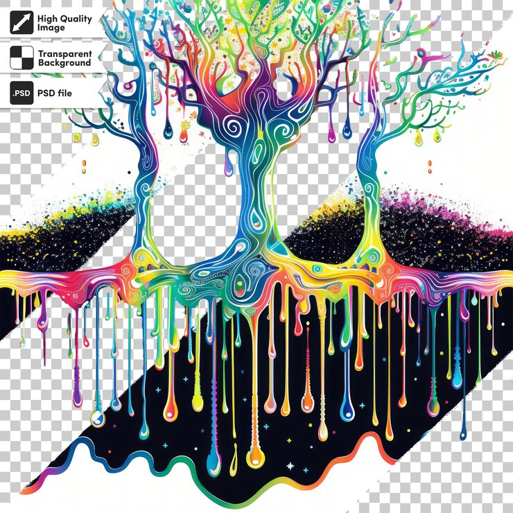 PSD una imagen de un árbol con las palabras " árbol " en él